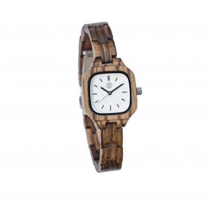 Houten horloges voor dames - Model Greenwatch Pearl Zebra